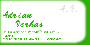 adrian verhas business card